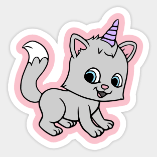 Unicorn Kitty Cat Sticker